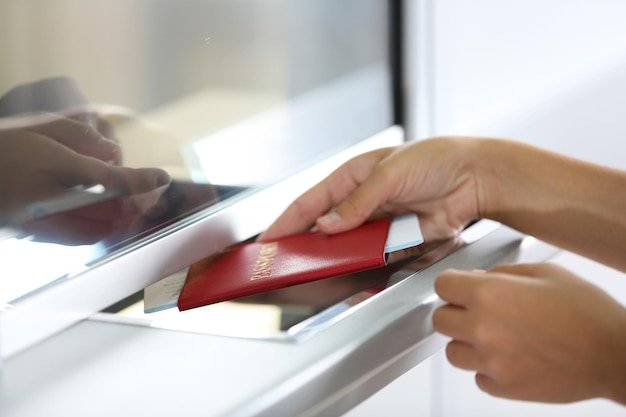 International travelers at airport