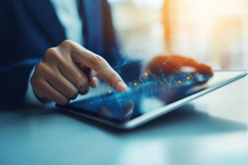 Investor analyzing banking sector performance