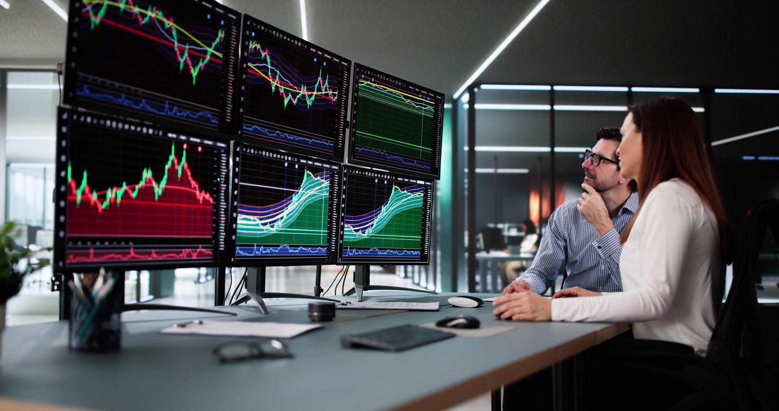 Digital representation of stock market index trends