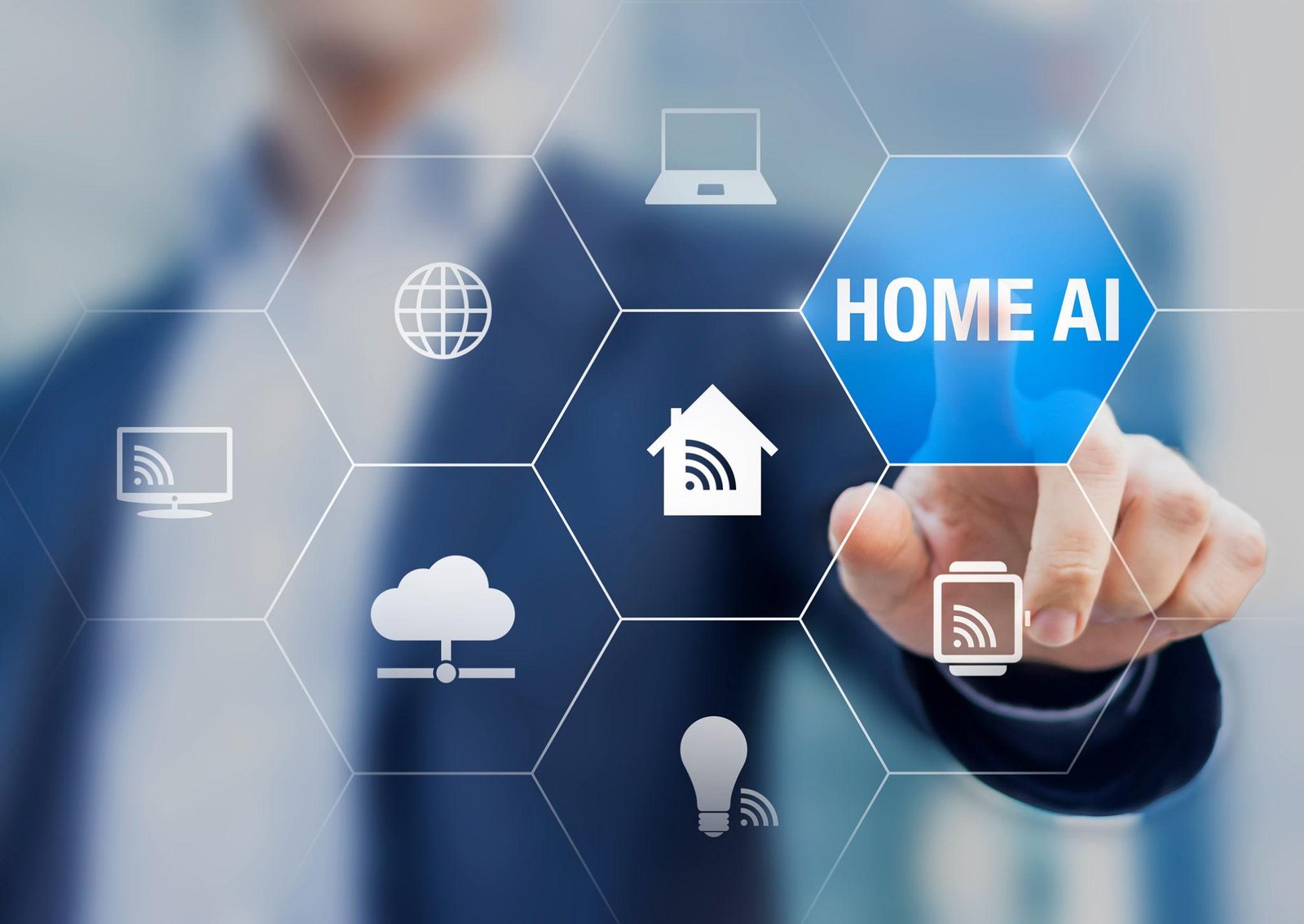 Smart home dashboard displaying various connected devices and energy settings