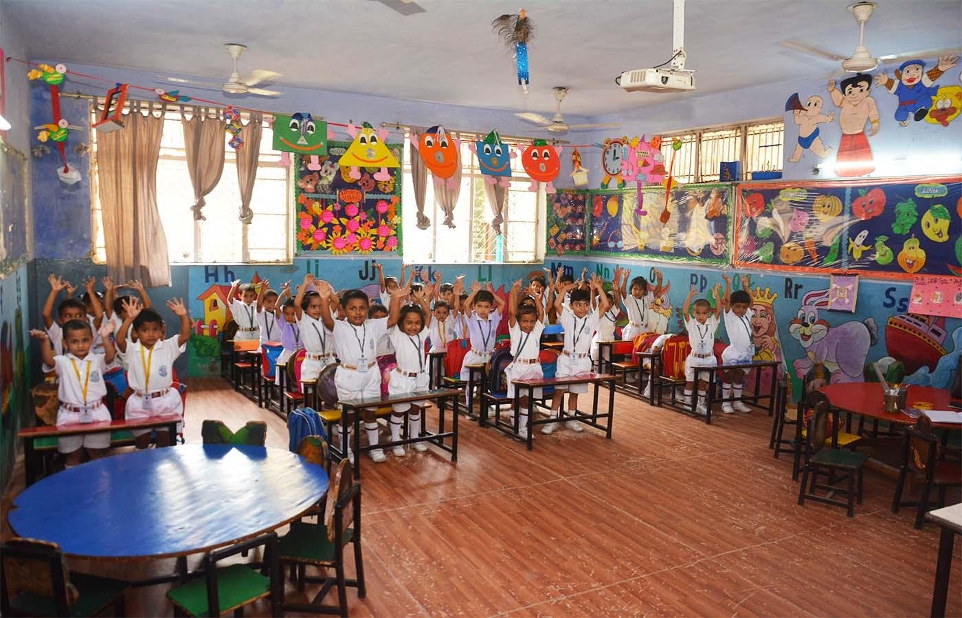 Students of Kendriya Vidyalaya representing the school's disciplined environment
