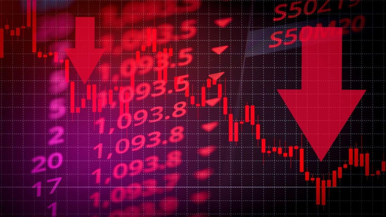 Bandhan Bank share price downward trend chart