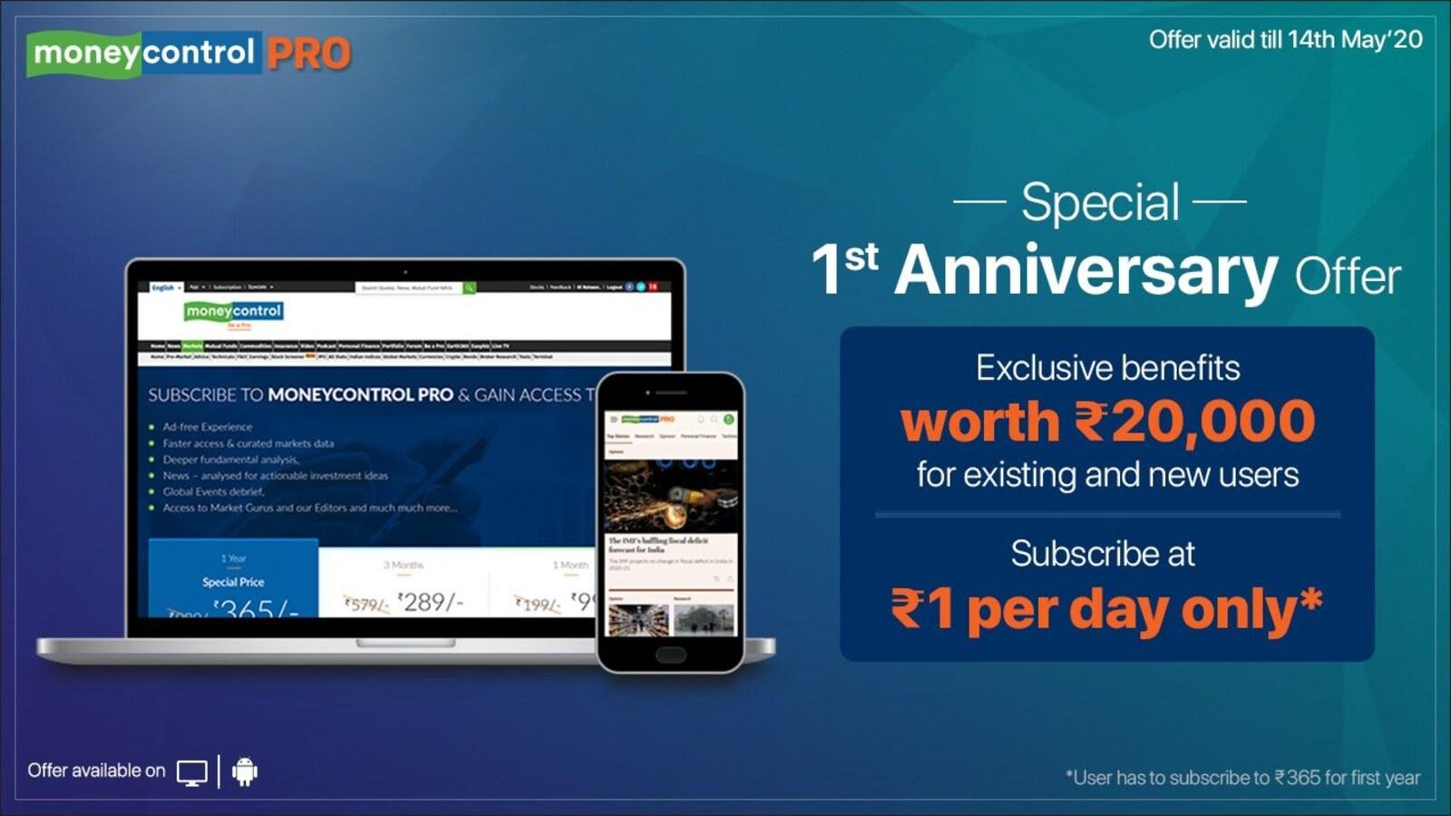 Moneycontrol Pro completes a year, aims to offer more value to its subscribers