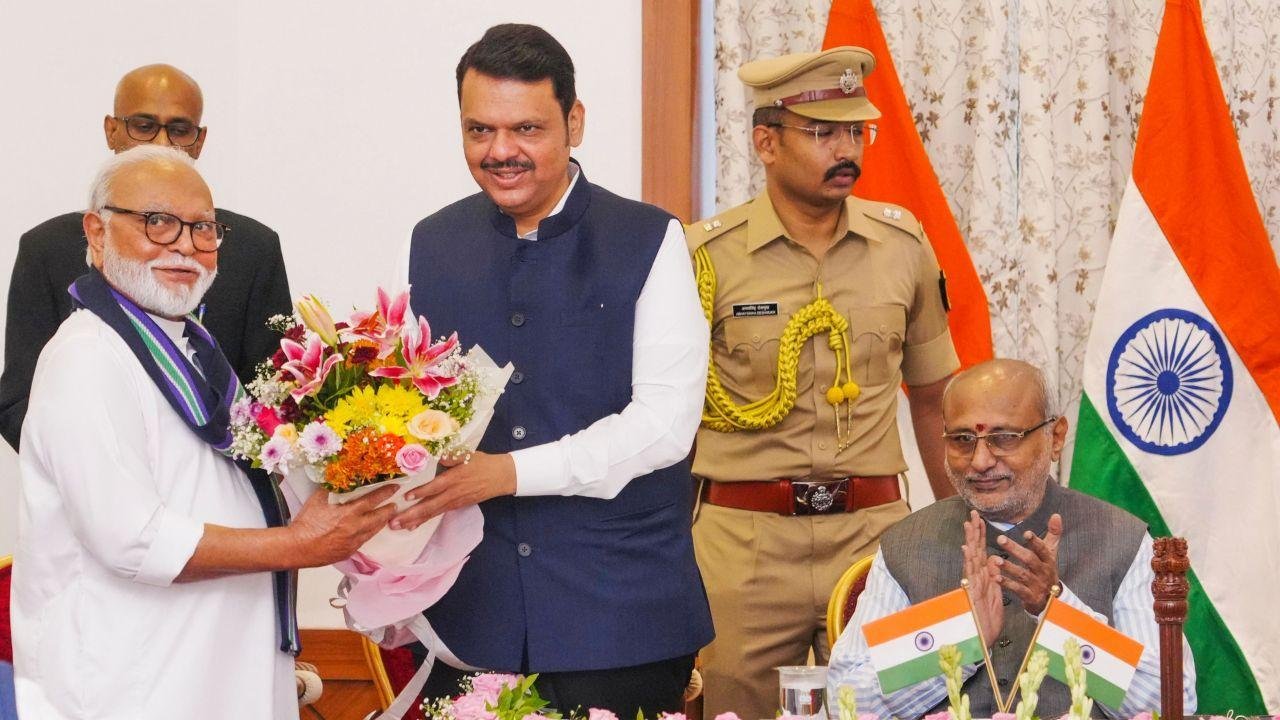IN PHOTOS: NCP’s Chhagan Bhujbal meets party workers following oath ceremony at Raj Bhavan