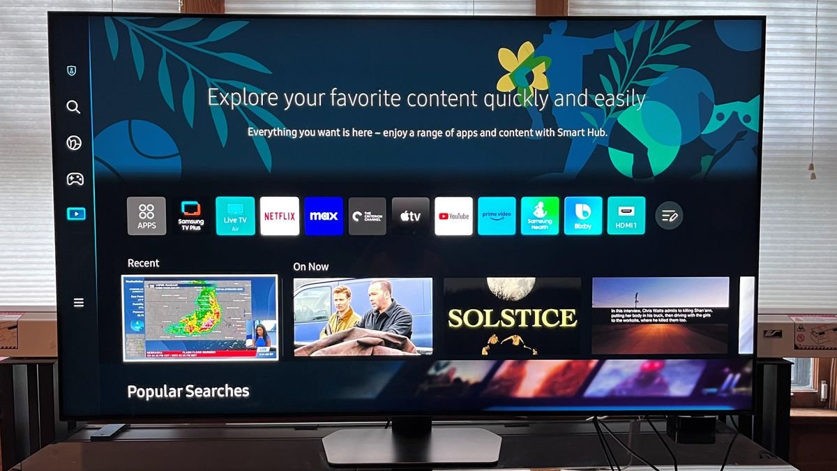 OTT streaming platform interface on smart TV