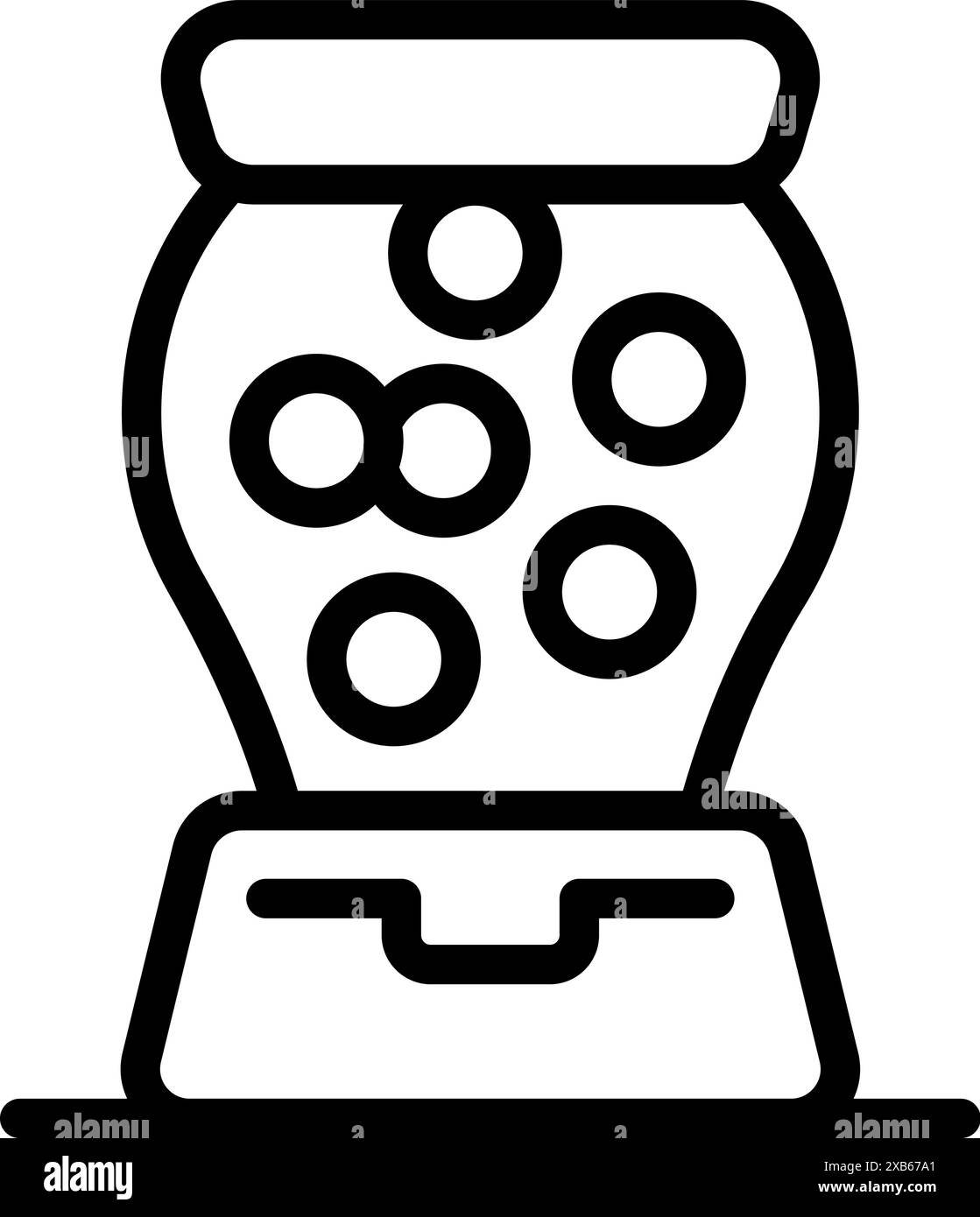 Professional lottery drawing machine with numbered balls