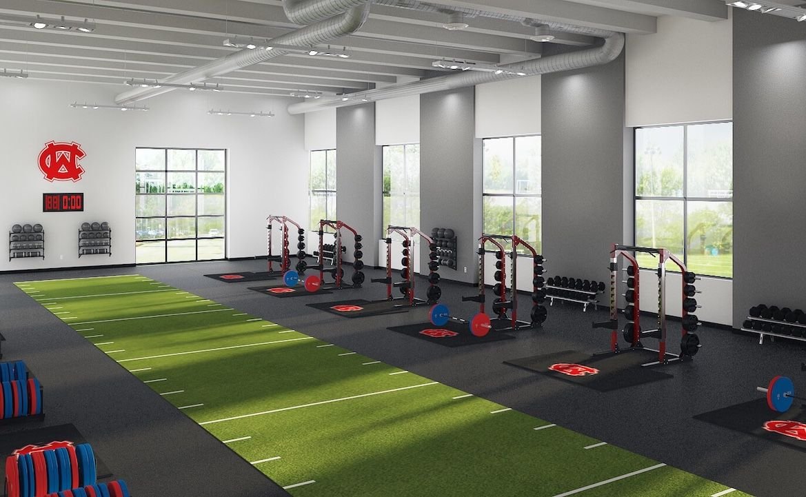 A professional training facility where athletes develop lower body strength
