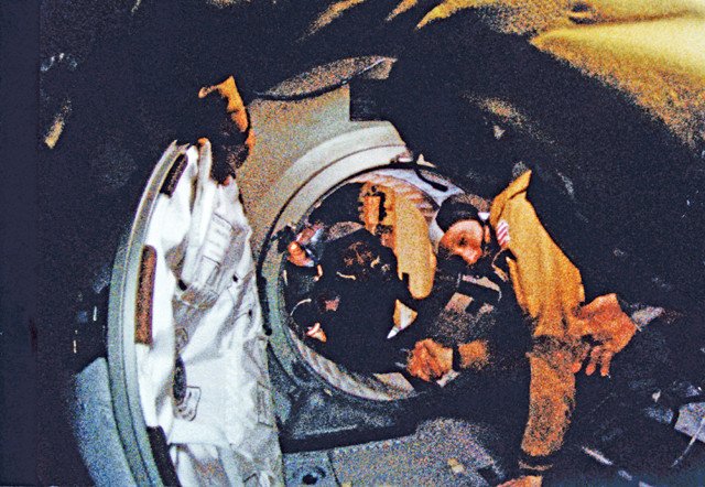 Archival photo of the Apollo-Soyuz mission