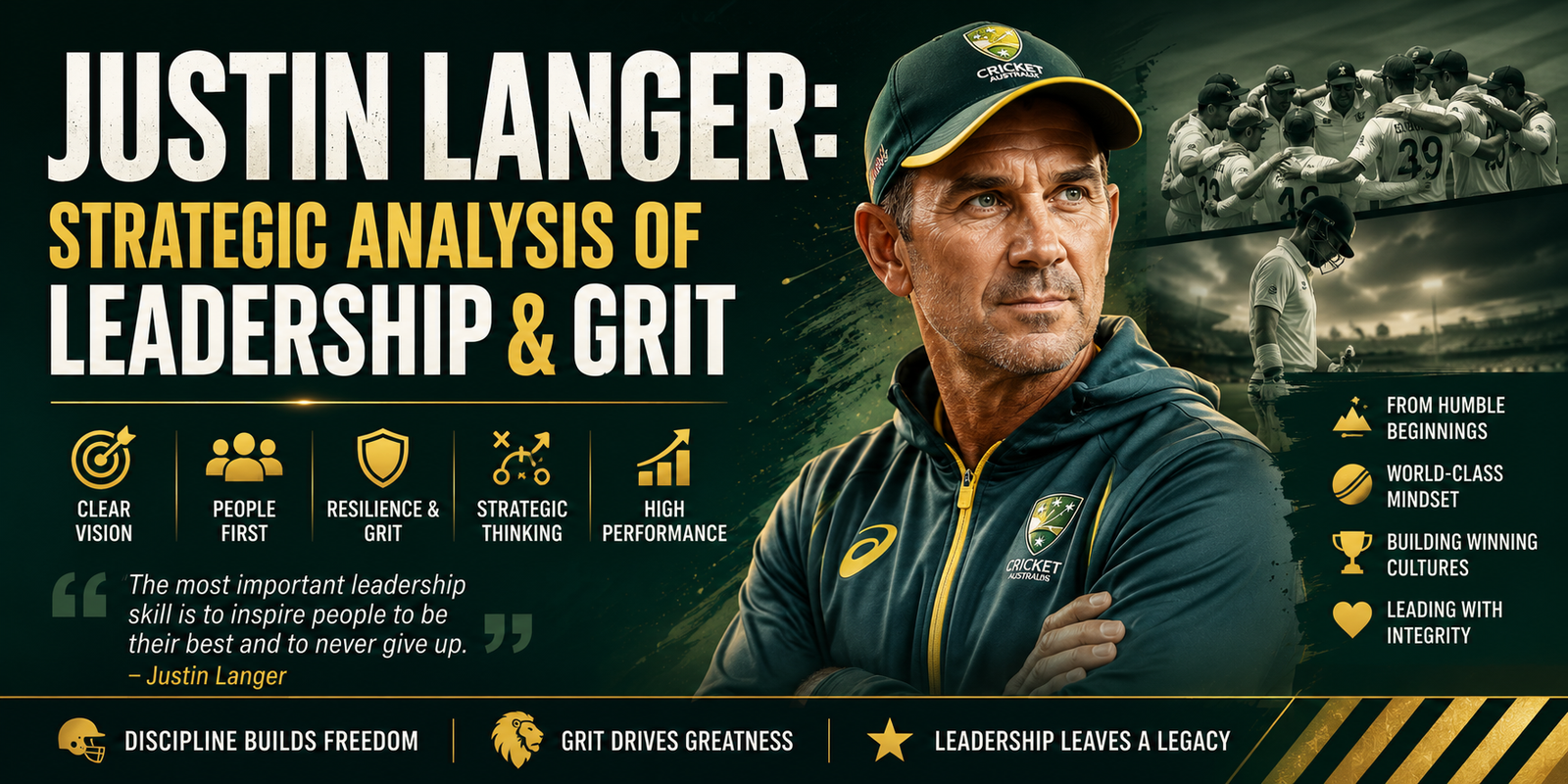 Justin Langer: Strategic Analysis of Leadership & Grit
