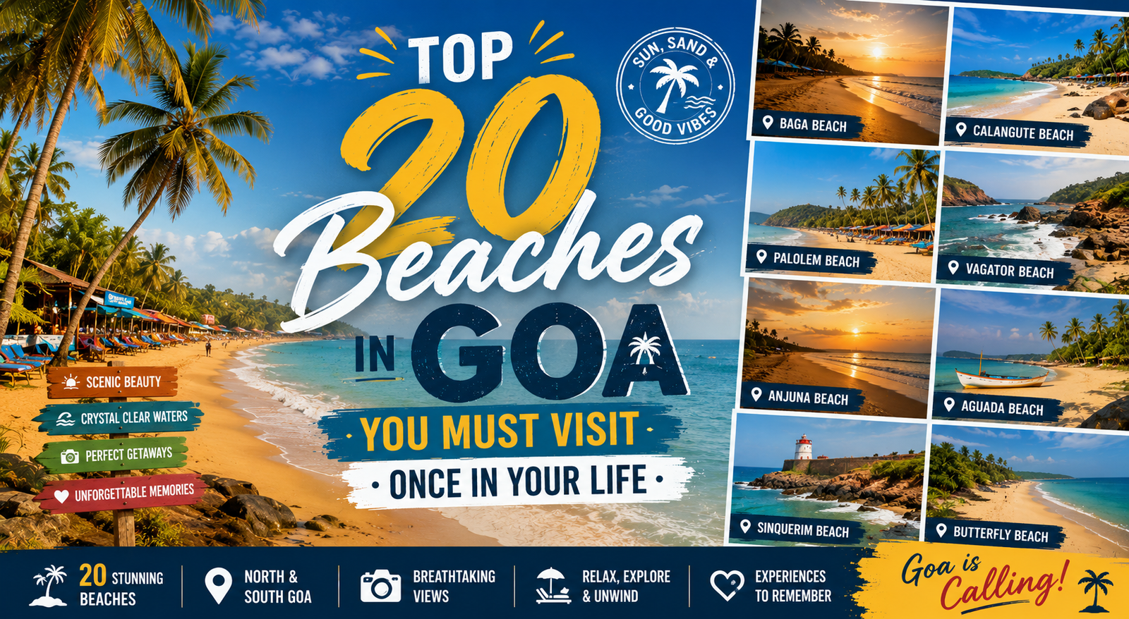 Top 20 Beaches in Goa You Must Visit Once in Your Life