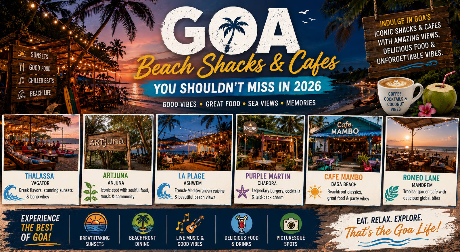 Goa Beach Shacks & Cafes You Shouldn’t Miss in 2026