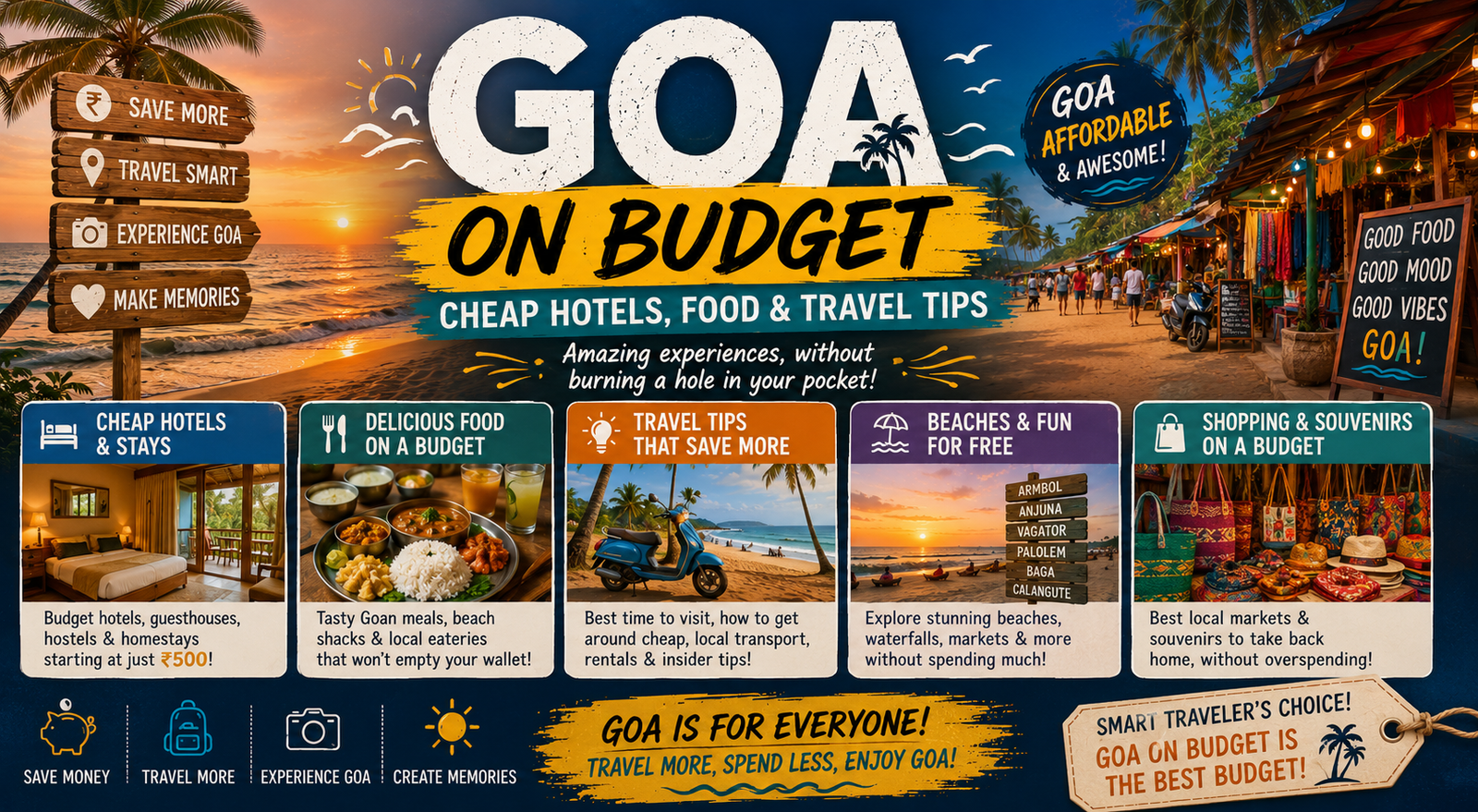 Goa on Budget: Cheap Hotels, Food & Travel Tips