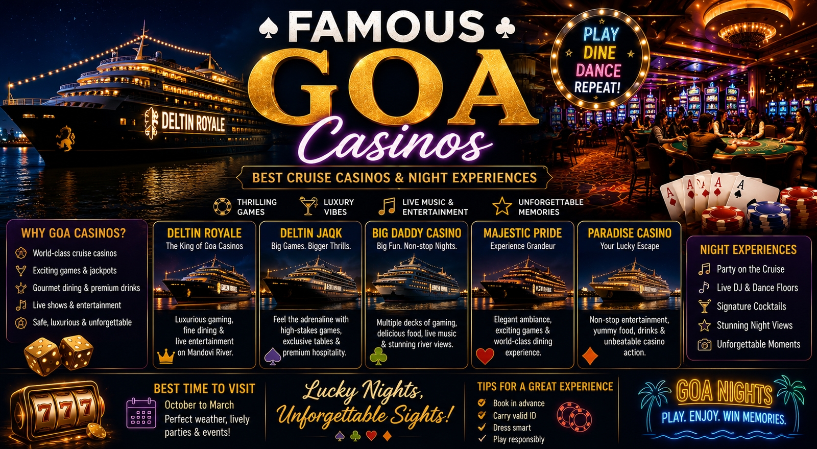 Famous Goa Casinos: Best Cruise Casinos & Night Experiences