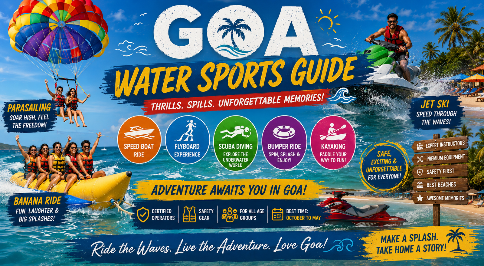 Goa Water Sports Guide: Parasailing, Jet Ski, Banana Ride & More