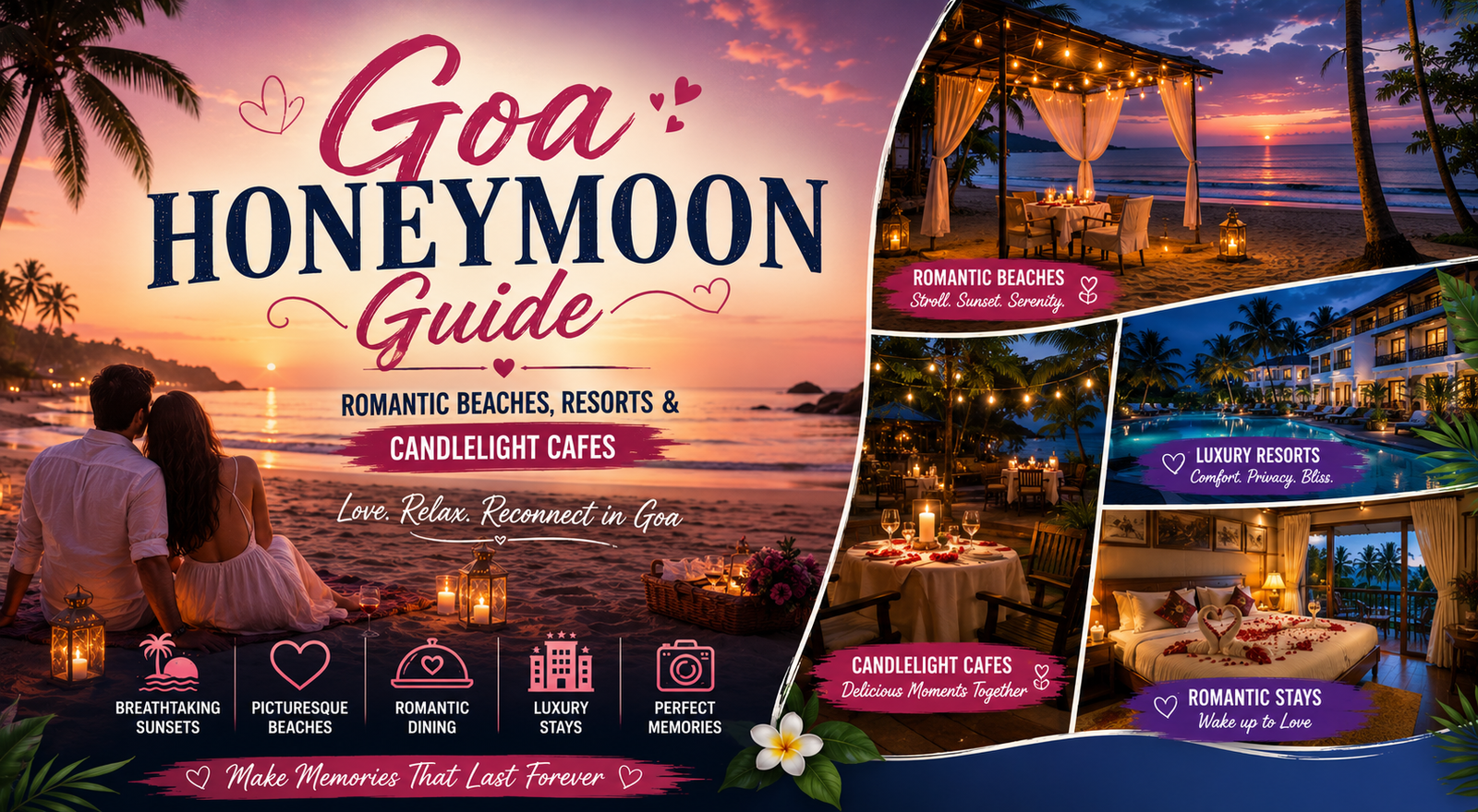 Goa Honeymoon Guide: Romantic Beaches, Resorts & Candlelight Cafes