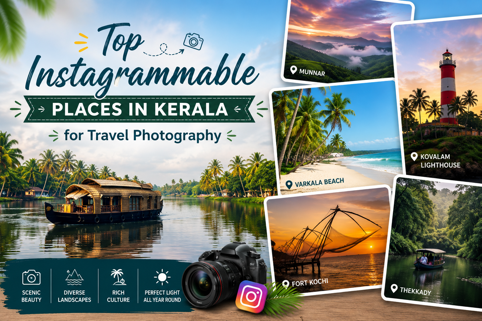 Top Instagrammable Places in Kerala for Travel Photography