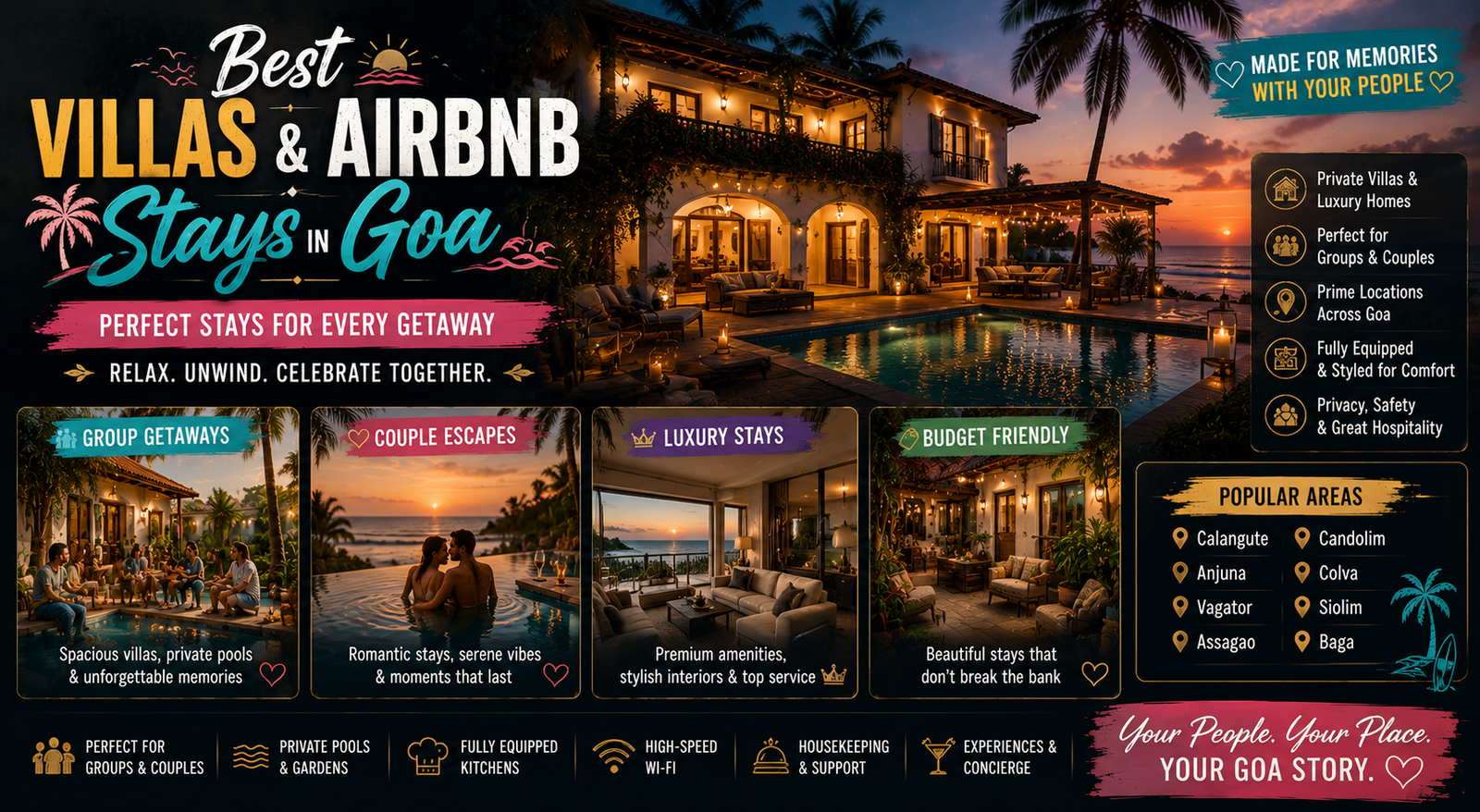 Best Villas & Airbnb Stays in Goa for Groups & Couples