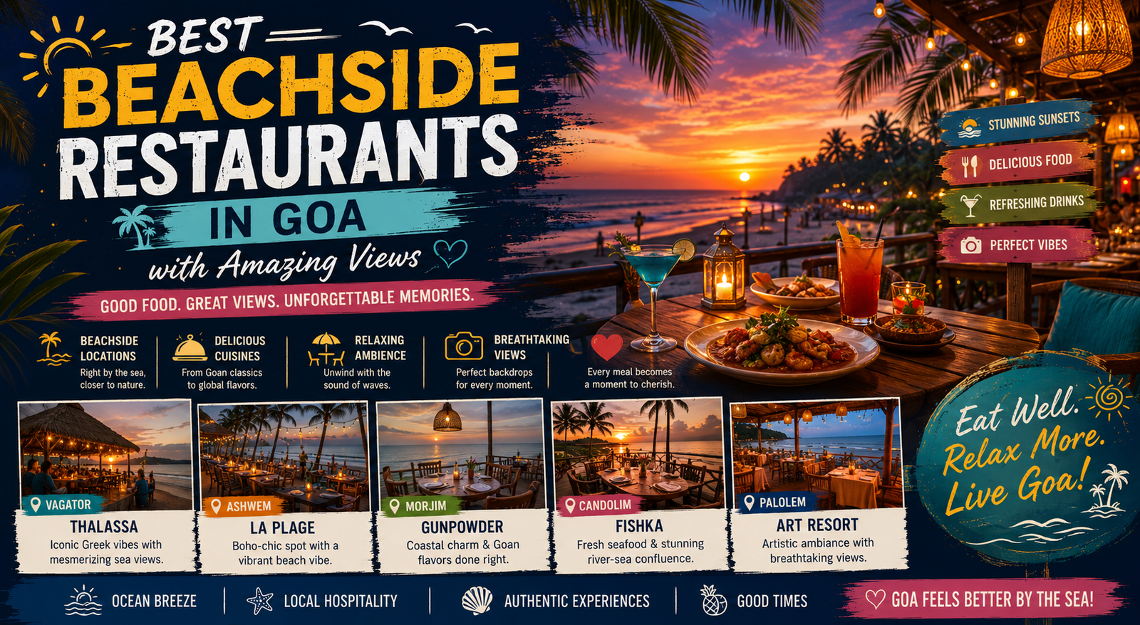 Best Beachside Restaurants in Goa with Amazing Views