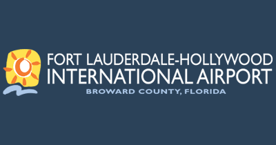 Crowded airport security line at Fort Lauderdale-Hollywood International Airport