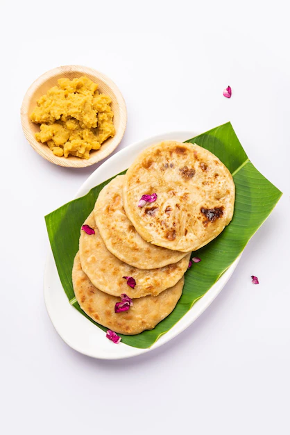 Traditional festive meal for Gudi Padwa and Ugadi