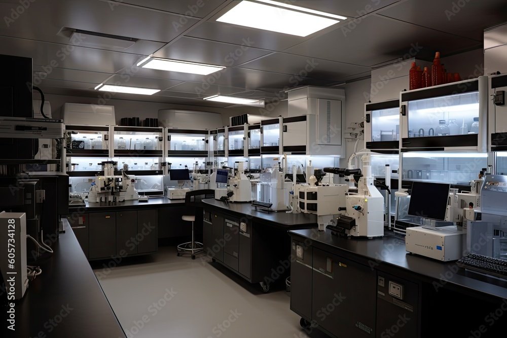 Modern scientific laboratory for postgraduate research