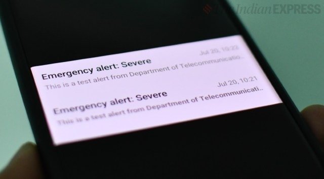 Emergency alert cell phone