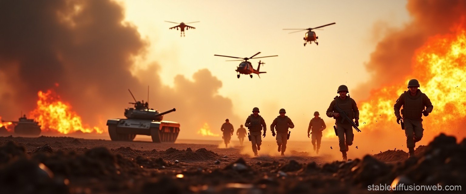 Atmospheric shot representing the conflict in One Battle After Another