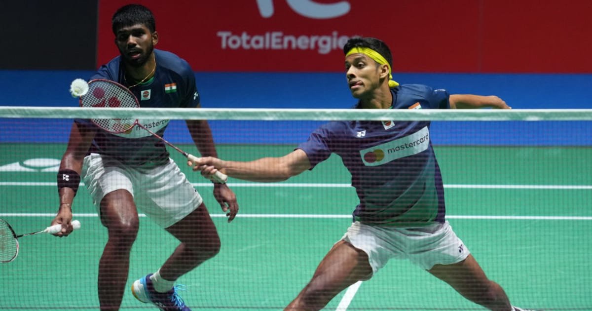 Satwiksairaj Rankireddy and Chirag Shetty in action during a high-stakes match