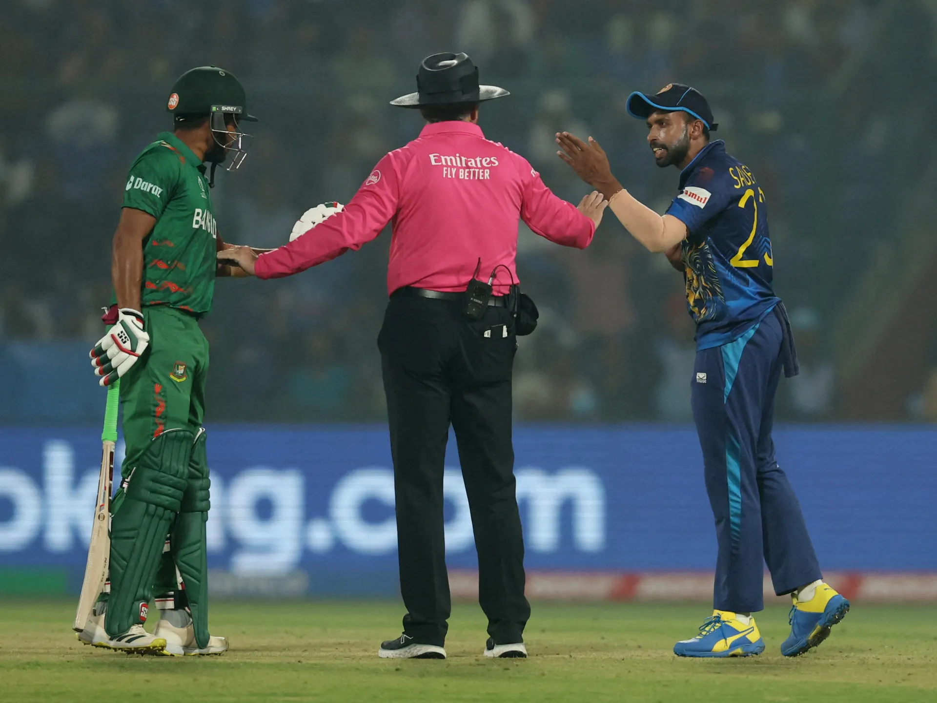 Bangladesh Women's team celebrating a crucial wicket against Sri Lanka