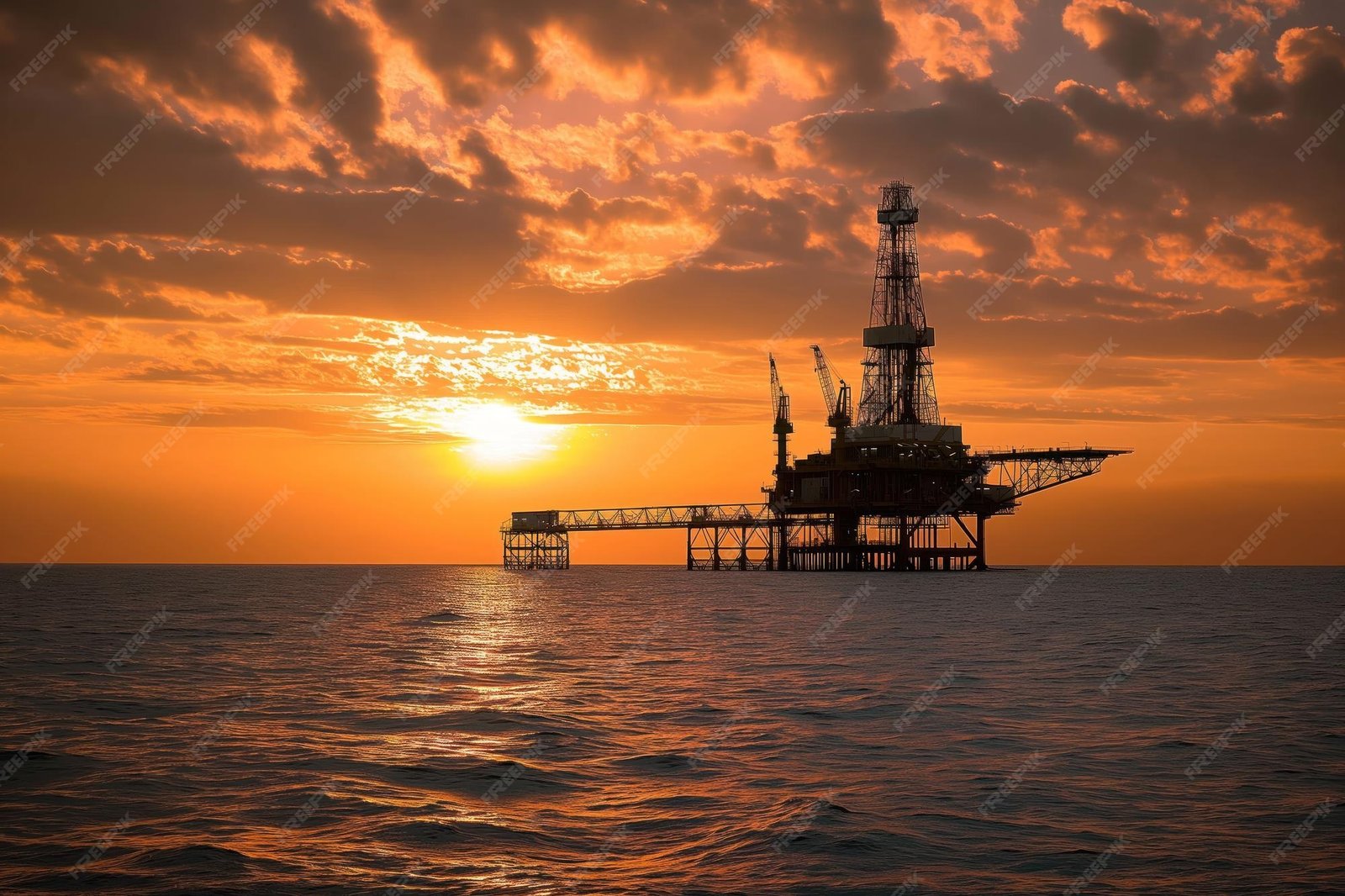 Industrial activity on the Caspian Sea coastline