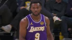 Bronny James in action