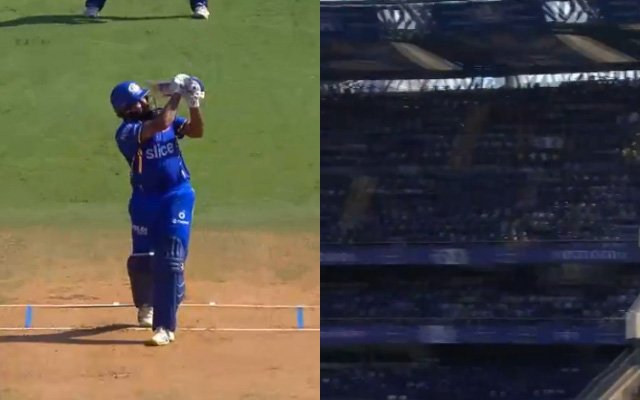Rohit Sharma playing his signature pull shot in the IPL