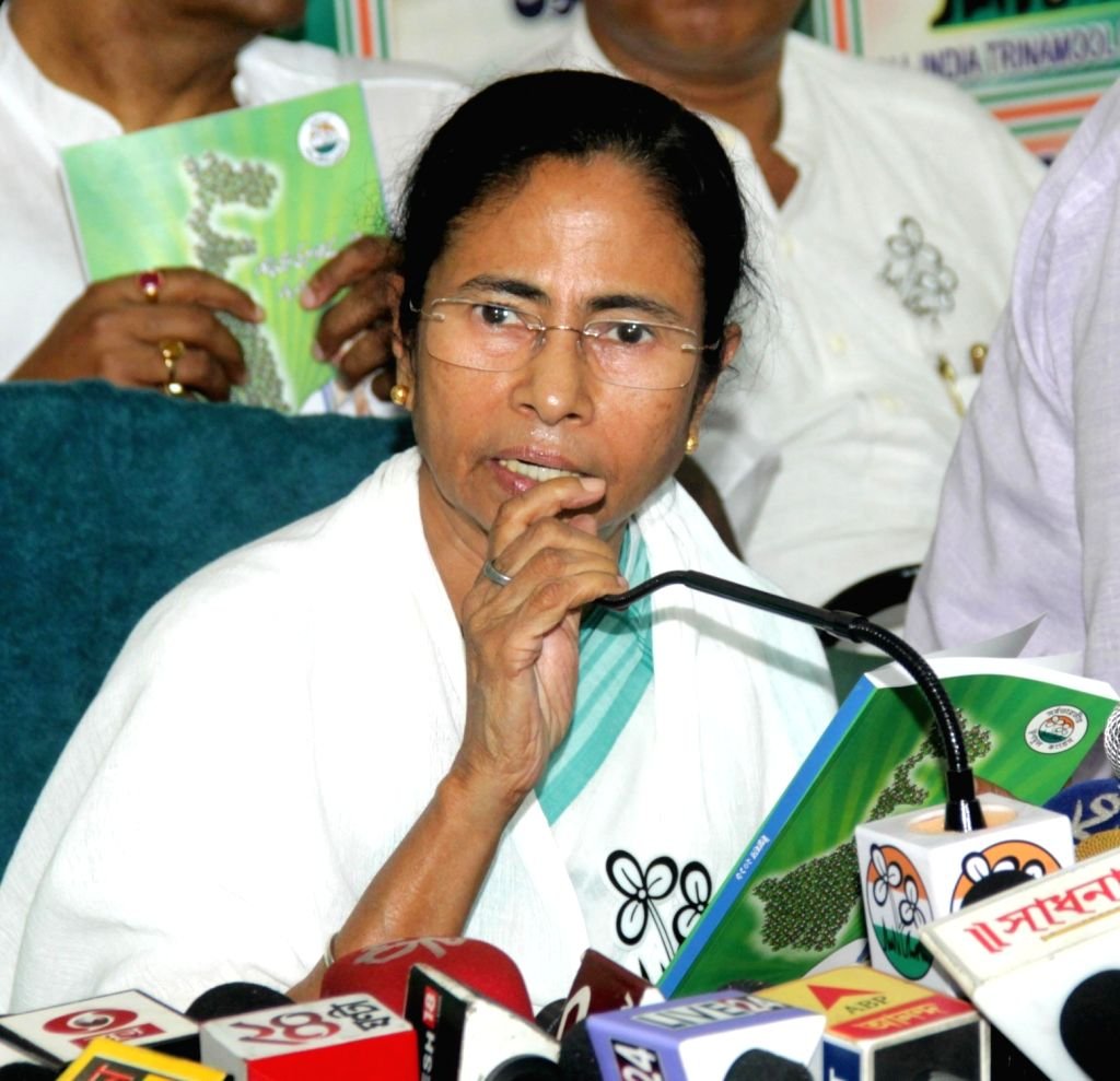 Mamata Banerjee at a Trinamool Congress rally in the late 1990s