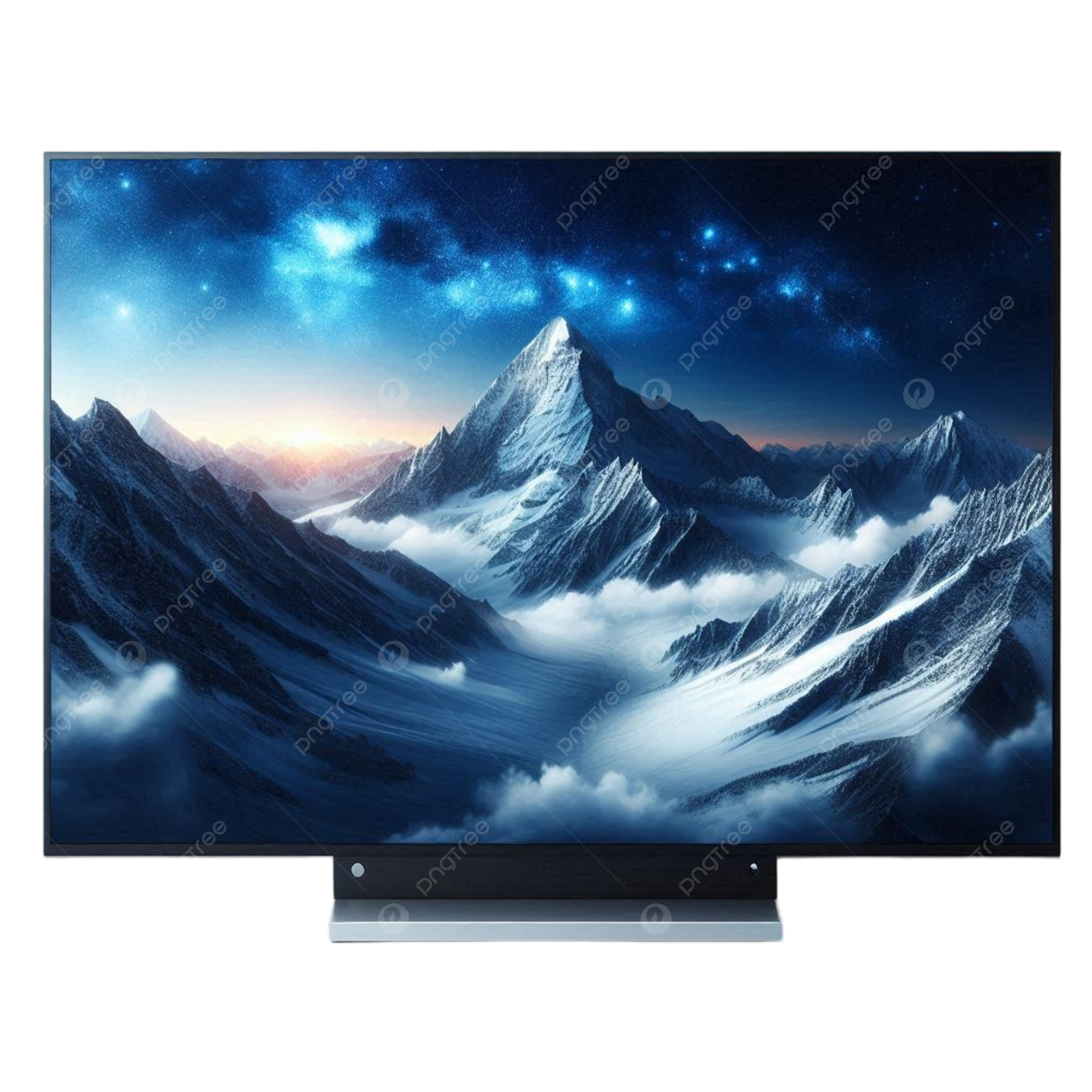 A sleek modern television displaying a high definition landscape to represent 4K UHD quality