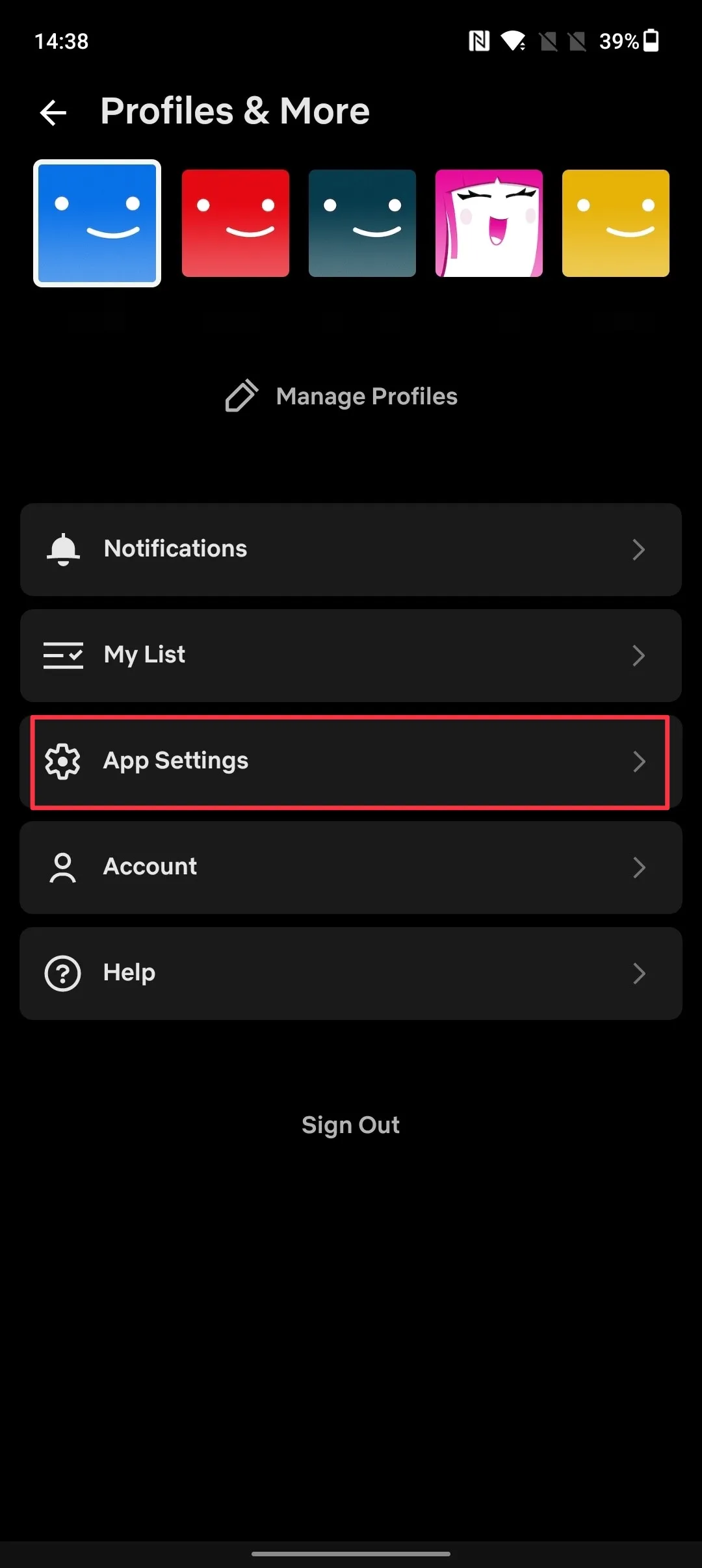 Mobile app settings for video quality optimization