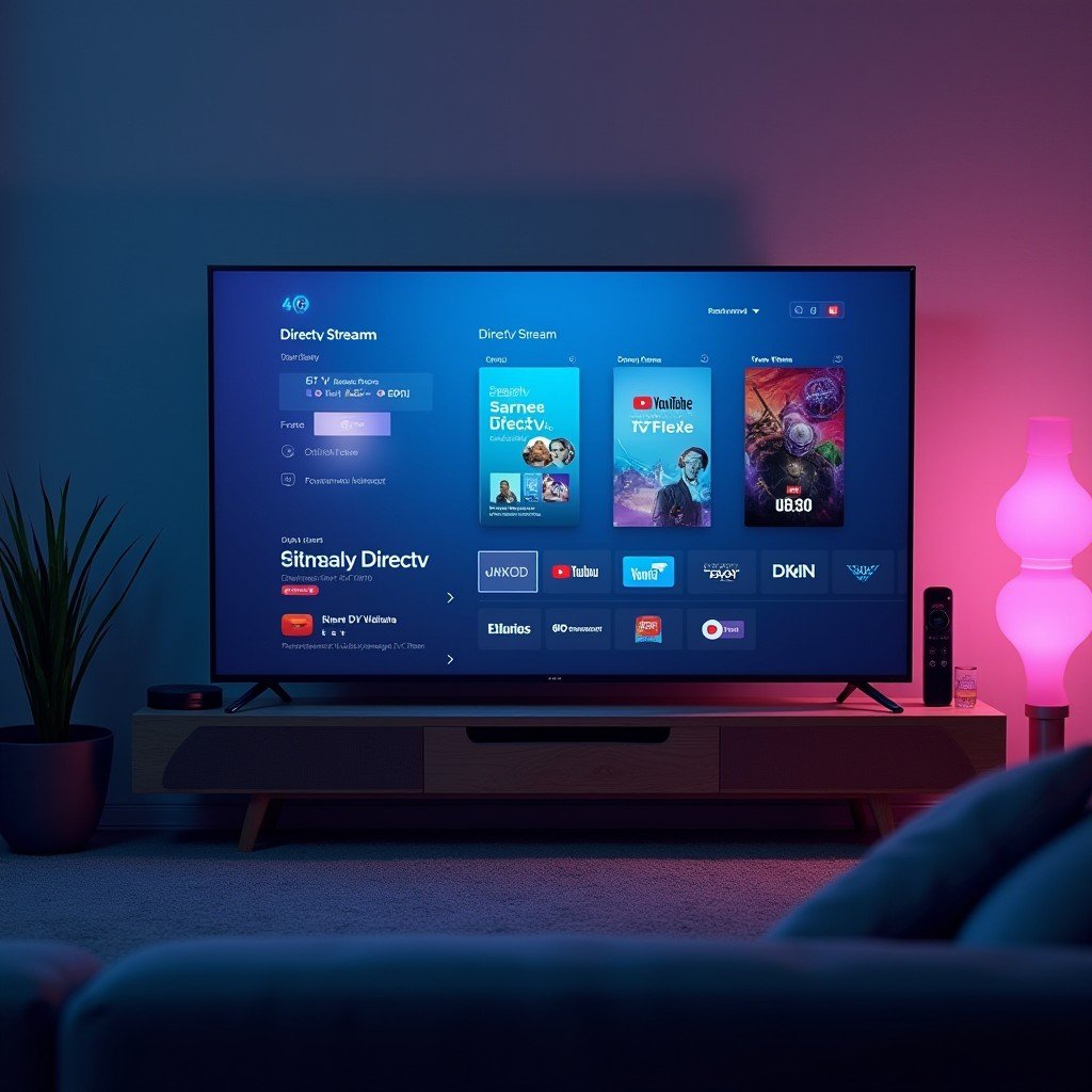 Smart TV displaying streaming applications