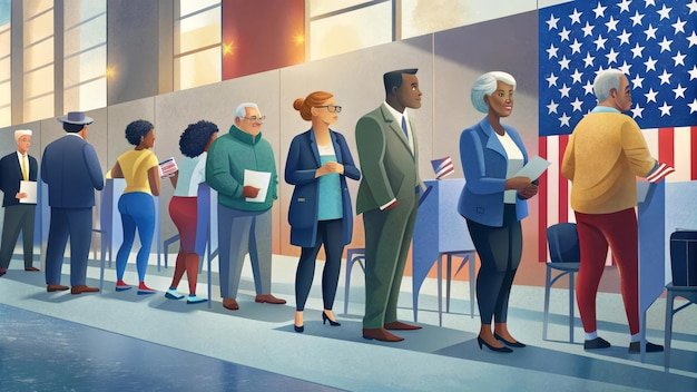 Citizens participating in the democratic process