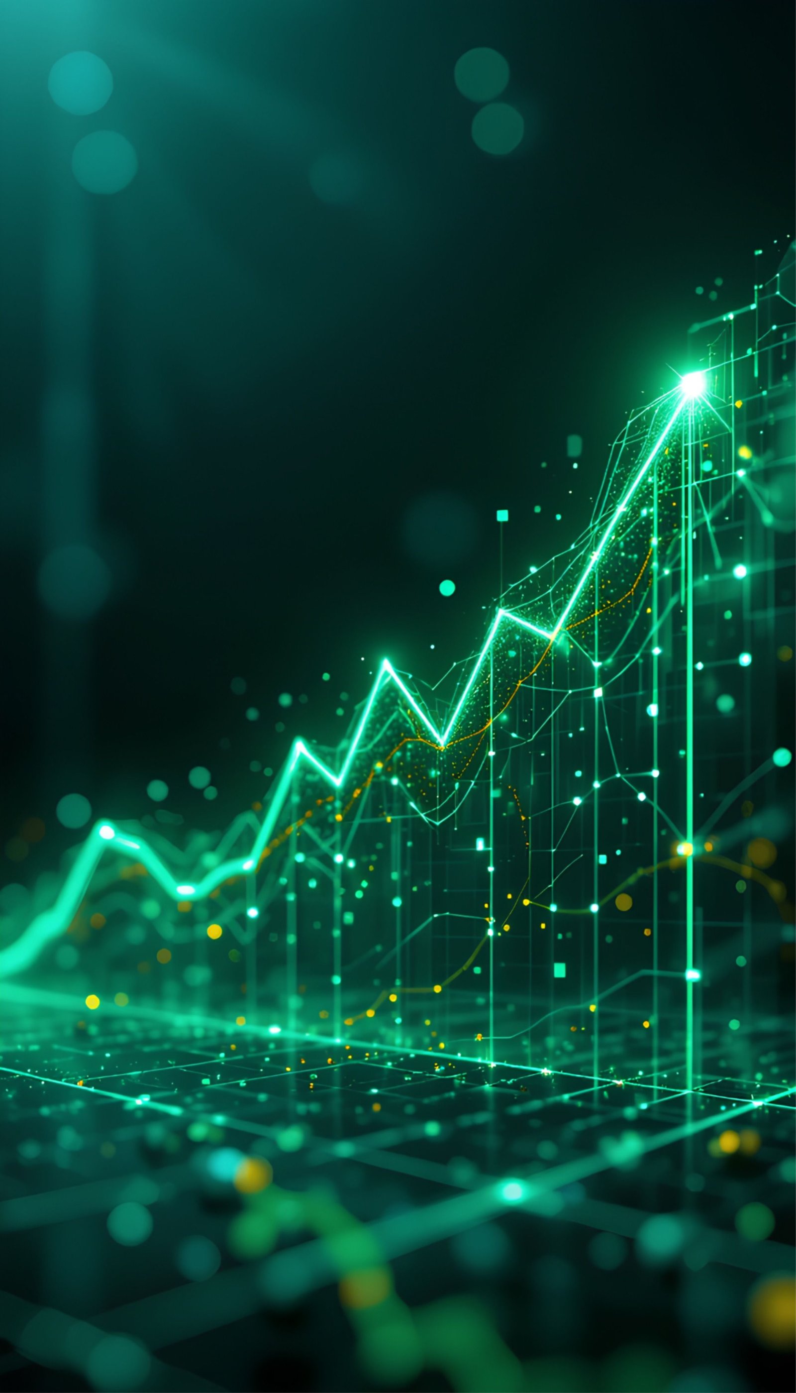 Financial chart showing the upward movement of the Sensex index